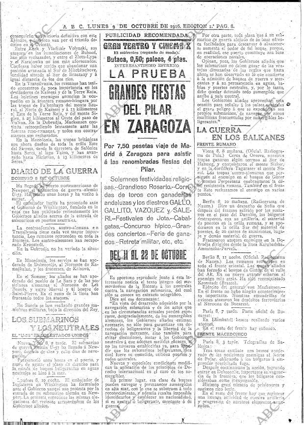 ABC MADRID 09-10-1916 página 8