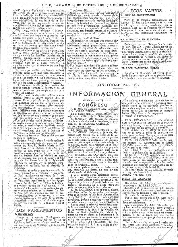 ABC MADRID 14-10-1916 página 9