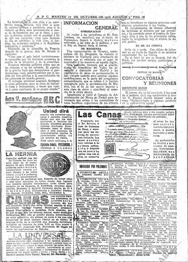 ABC MADRID 17-10-1916 página 18