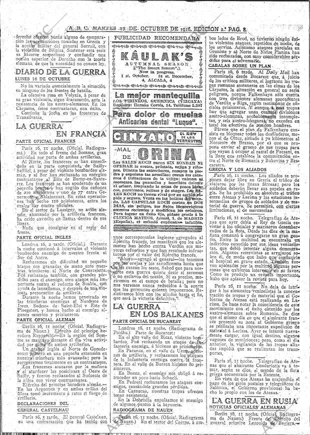 ABC MADRID 17-10-1916 página 8