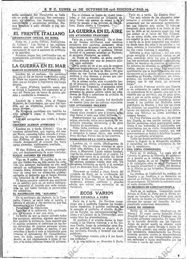 ABC MADRID 23-10-1916 página 10