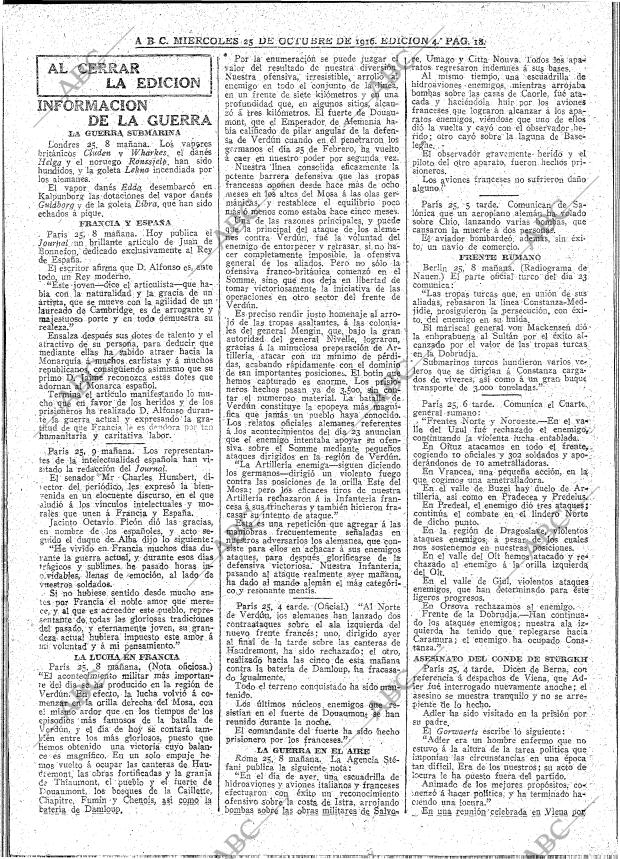 ABC MADRID 25-10-1916 página 18