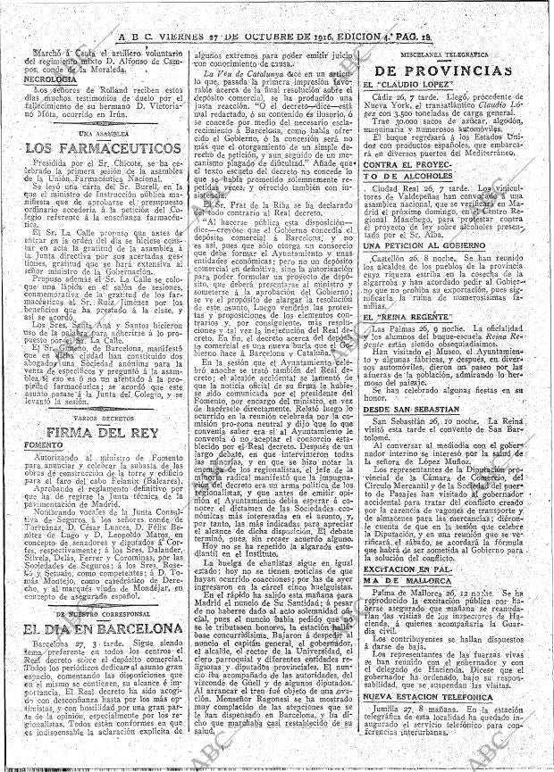 ABC MADRID 27-10-1916 página 18