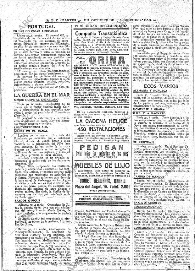 ABC MADRID 31-10-1916 página 10