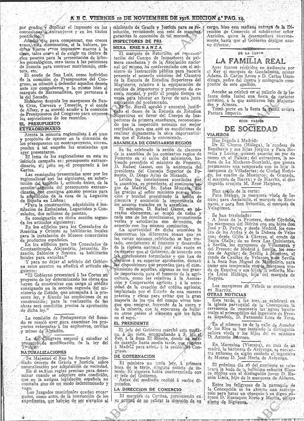 ABC MADRID 10-11-1916 página 14