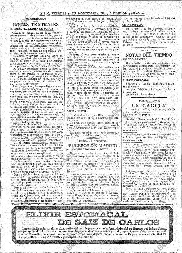 ABC MADRID 10-11-1916 página 20