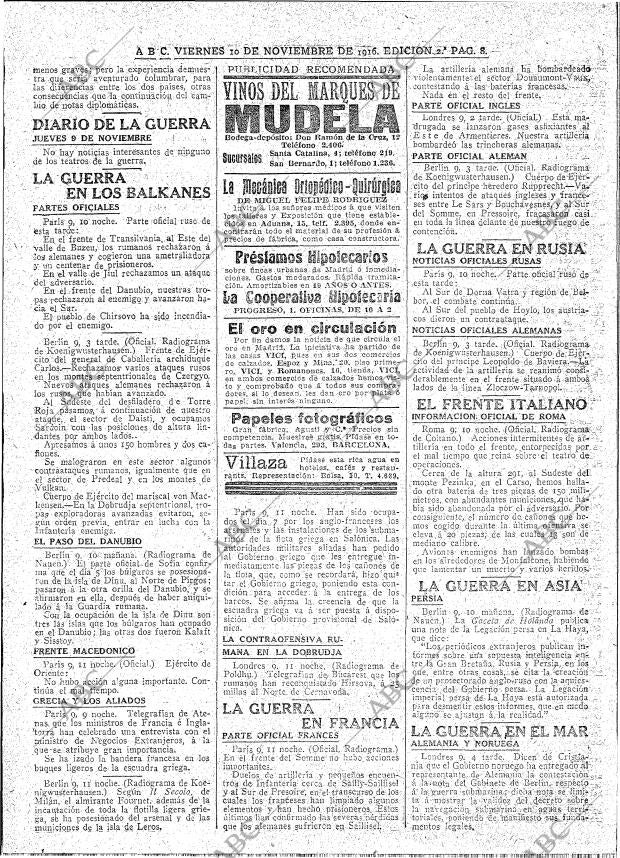 ABC MADRID 10-11-1916 página 8