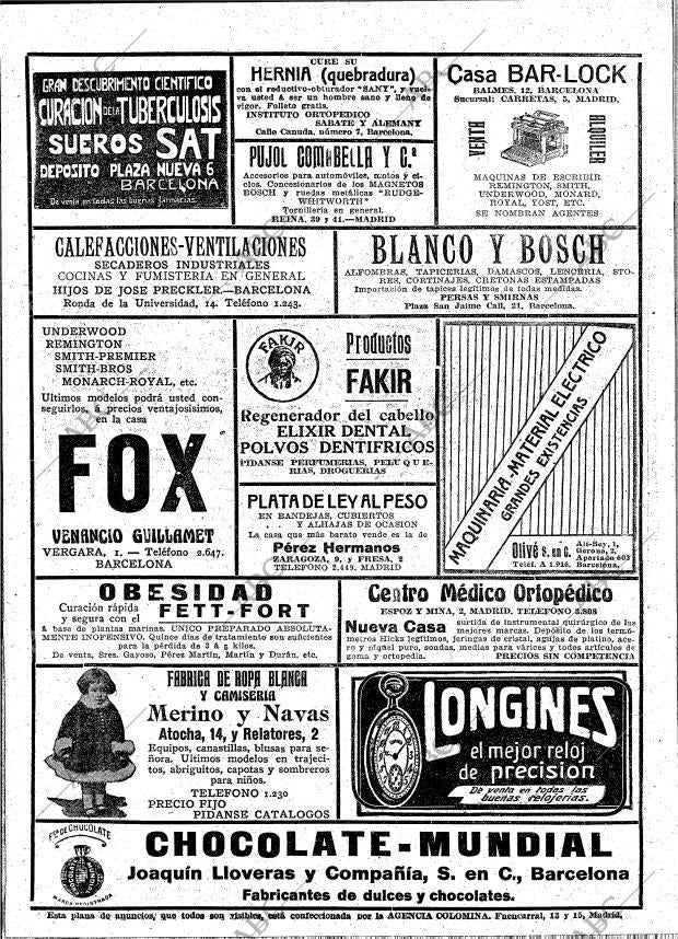 Periódico ABC MADRID 11-11-1916,portada Archivo