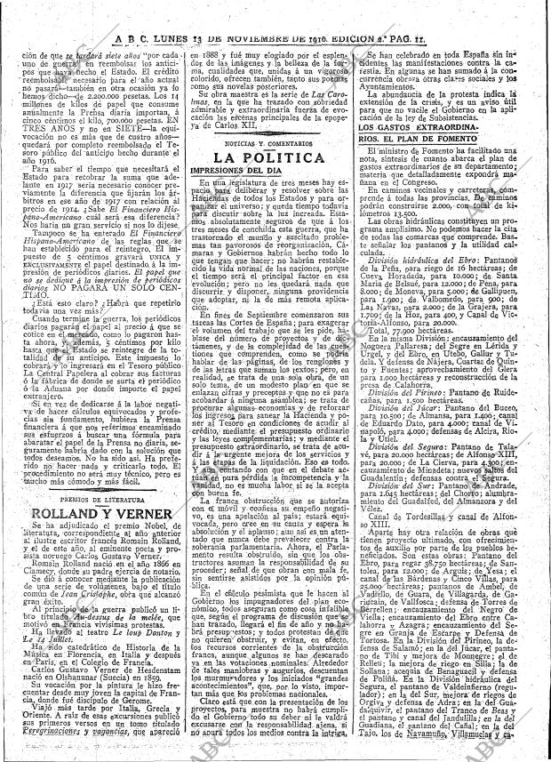 ABC MADRID 13-11-1916 página 11