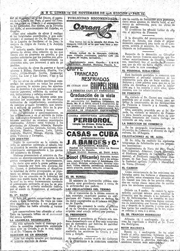 ABC MADRID 13-11-1916 página 12