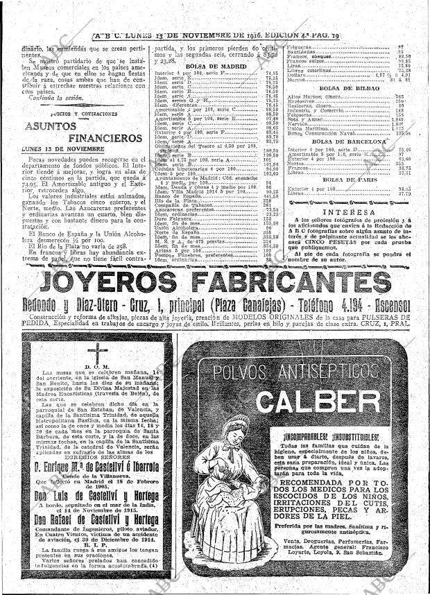 ABC MADRID 13-11-1916 página 19