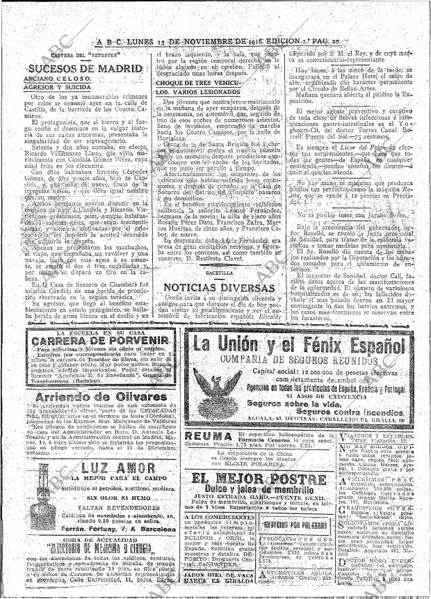 ABC MADRID 13-11-1916 página 20