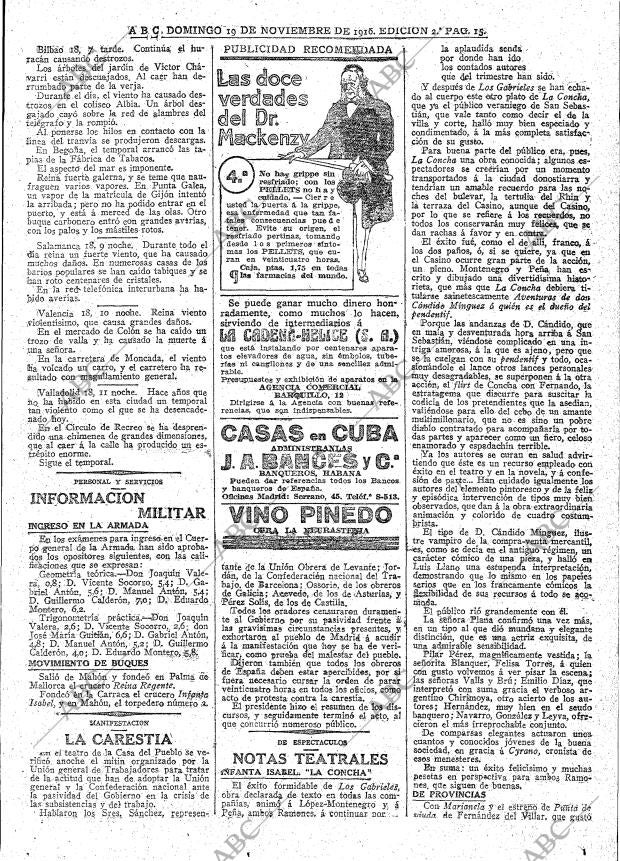 ABC MADRID 19-11-1916 página 15