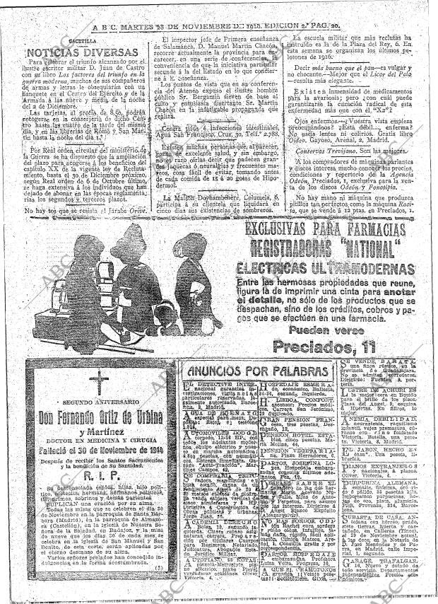 ABC MADRID 28-11-1916 página 20