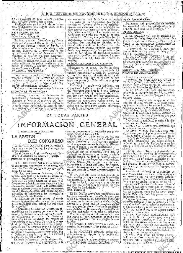 ABC MADRID 30-11-1916 página 10