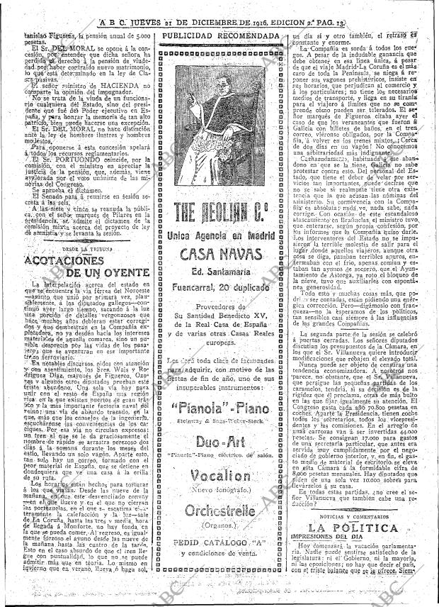 ABC MADRID 21-12-1916 página 13