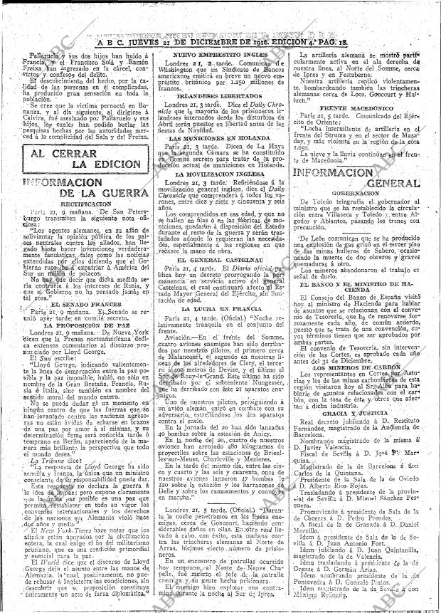 ABC MADRID 21-12-1916 página 18