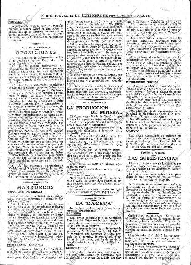 ABC MADRID 28-12-1916 página 13