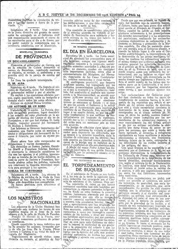 ABC MADRID 28-12-1916 página 14