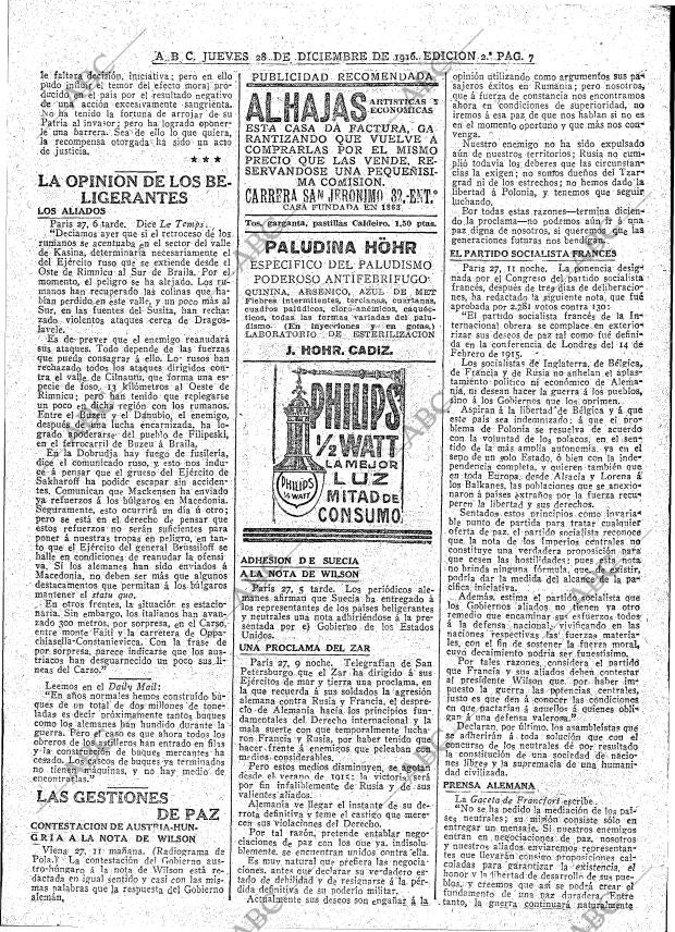 ABC MADRID 28-12-1916 página 7