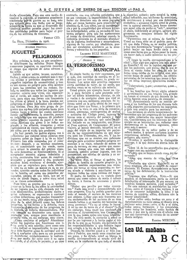 ABC MADRID 04-01-1917 página 6