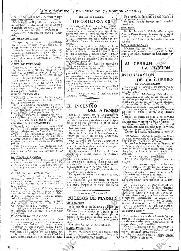 ABC MADRID 14-01-1917 página 15