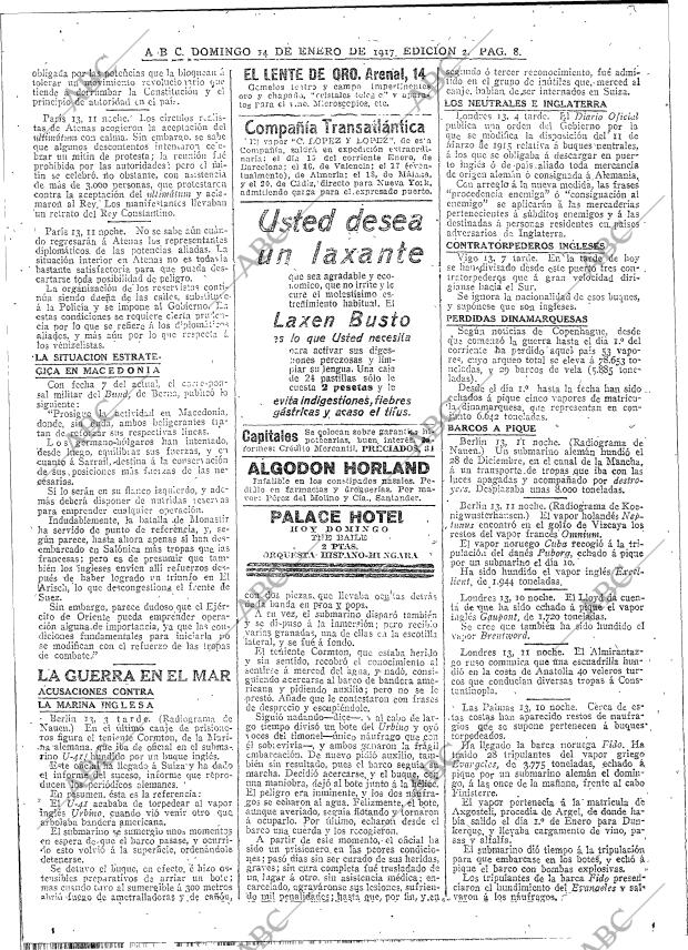 ABC MADRID 14-01-1917 página 8