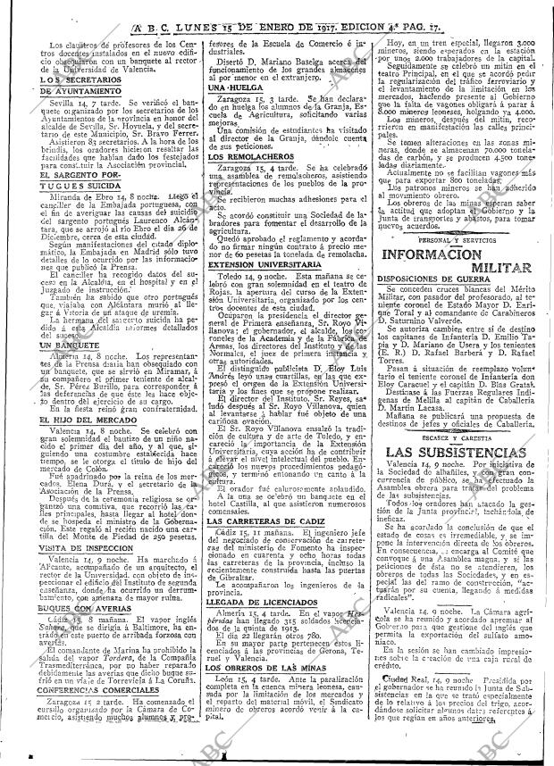 ABC MADRID 15-01-1917 página 17