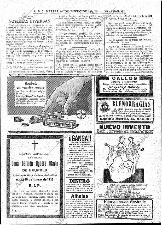 ABC MADRID 16-01-1917 página 17