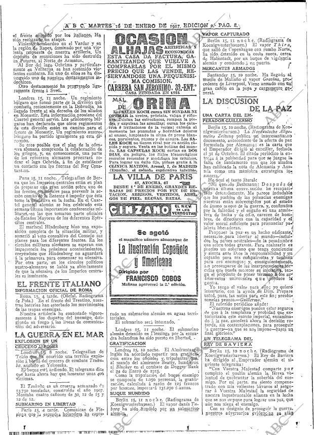 ABC MADRID 16-01-1917 página 8