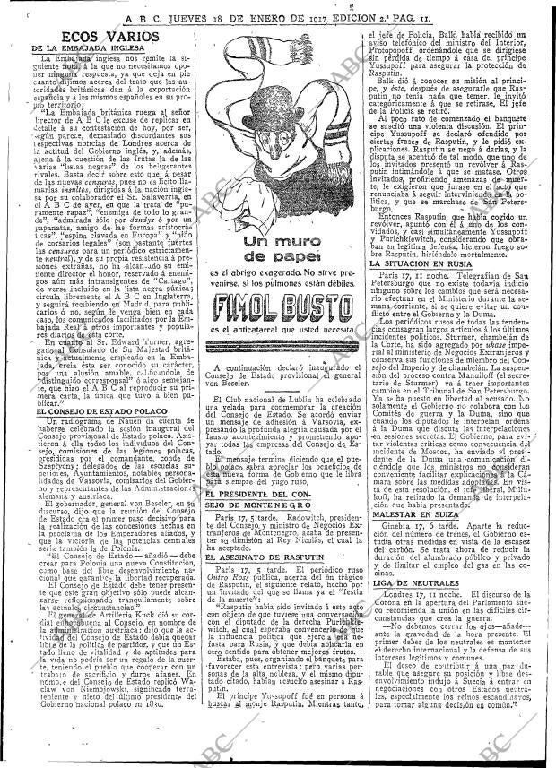 ABC MADRID 18-01-1917 página 11