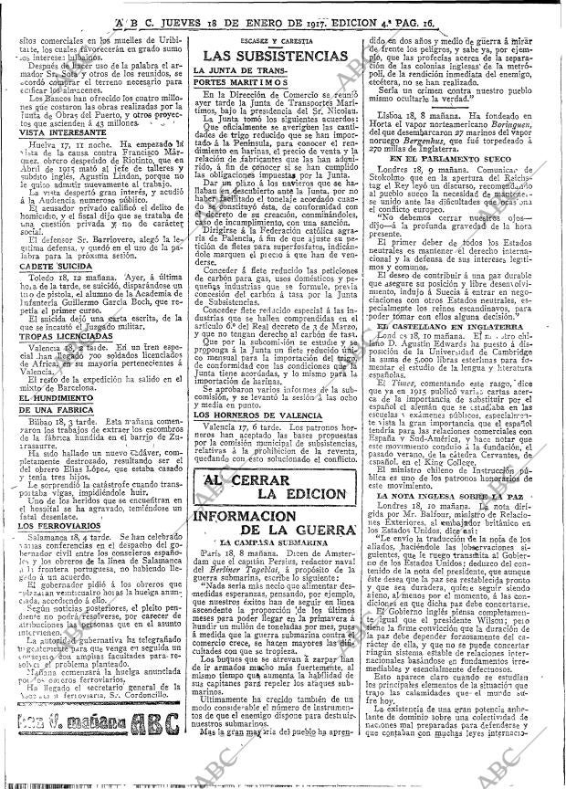 ABC MADRID 18-01-1917 página 16