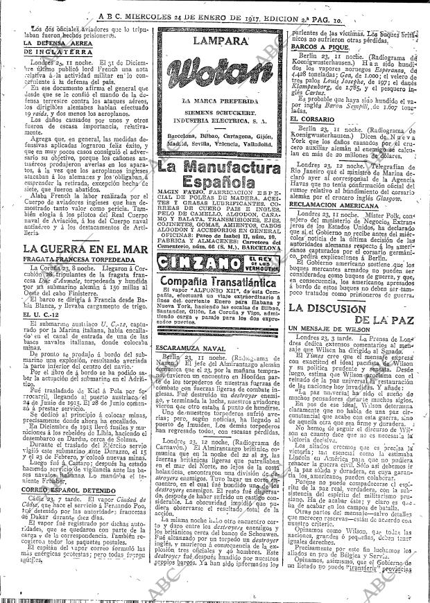 ABC MADRID 24-01-1917 página 10