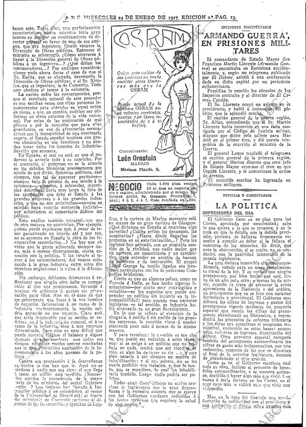 ABC MADRID 24-01-1917 página 13