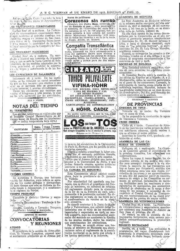 ABC MADRID 26-01-1917 página 17