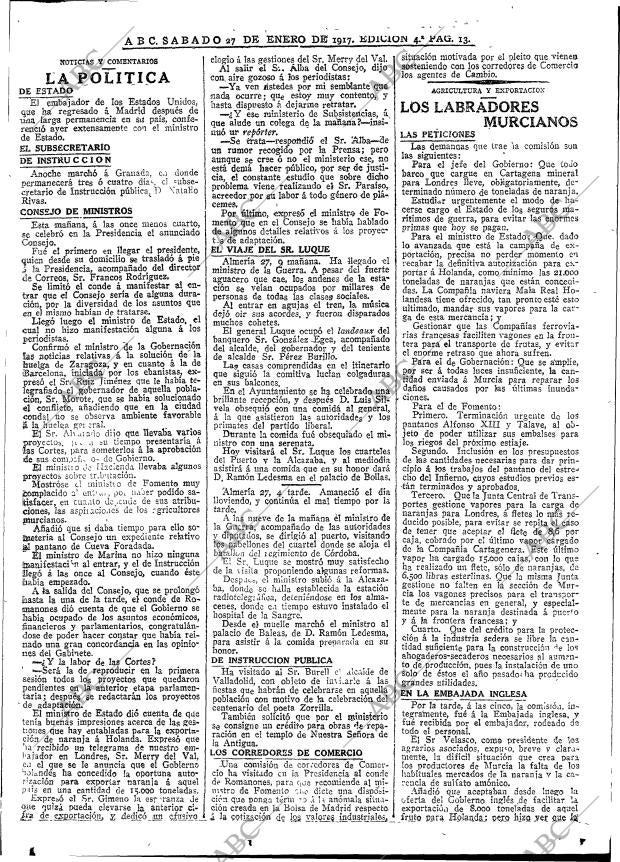 ABC MADRID 27-01-1917 página 13