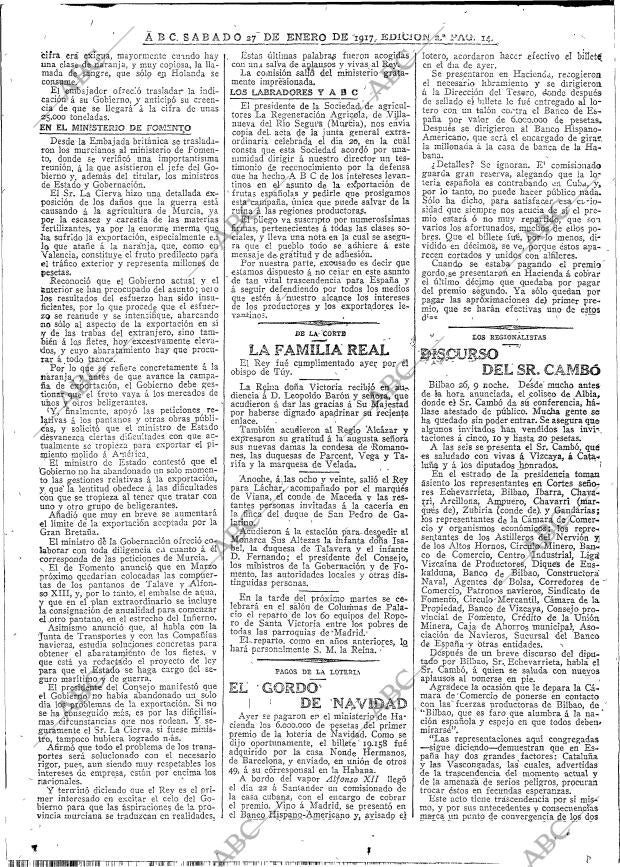 ABC MADRID 27-01-1917 página 14