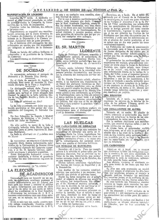 ABC MADRID 27-01-1917 página 16