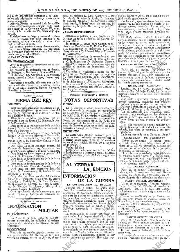 ABC MADRID 27-01-1917 página 21