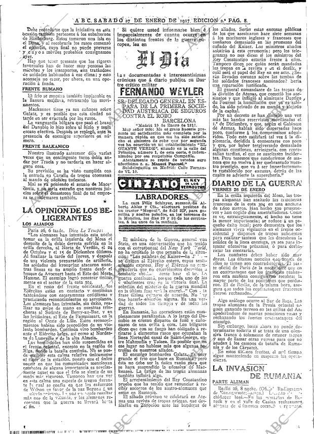 ABC MADRID 27-01-1917 página 8