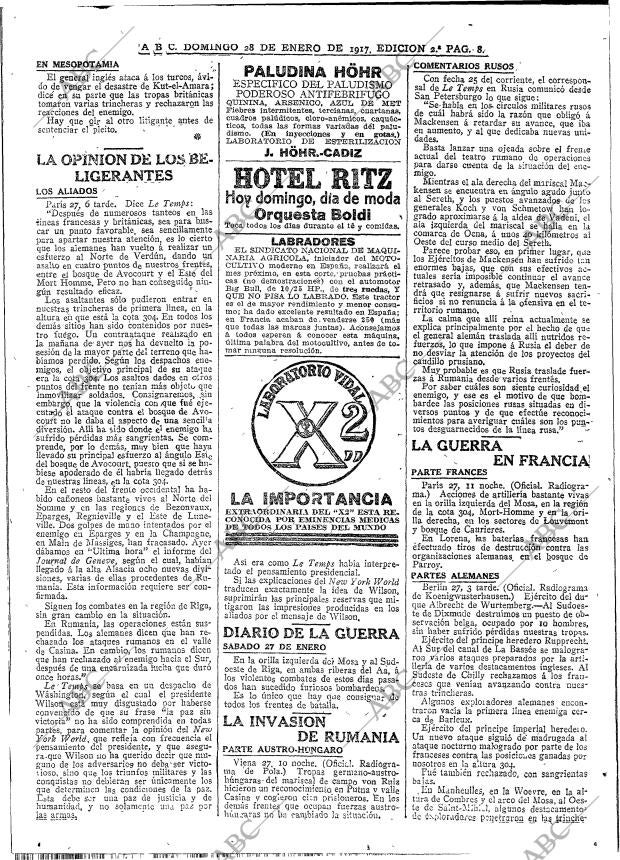 ABC MADRID 28-01-1917 página 8