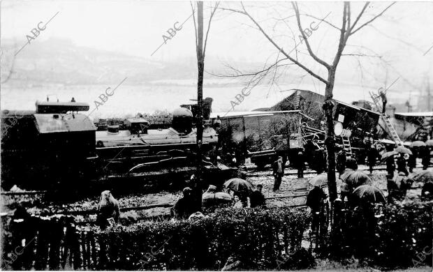 Estado en que Quedaron los Trenes cuyo choque en la estación de Zumárraga...