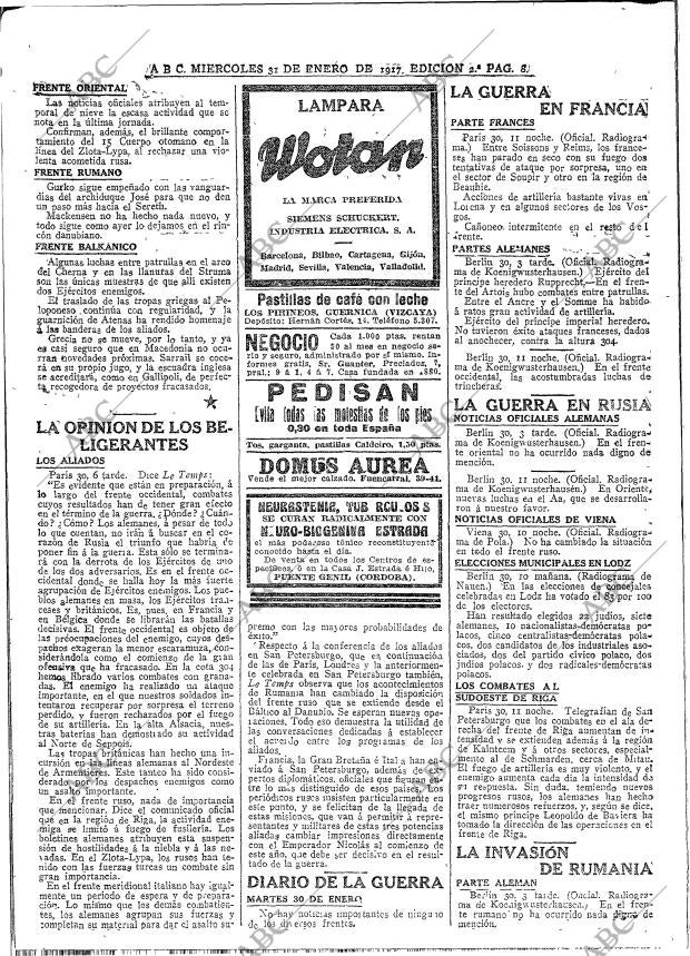 ABC MADRID 31-01-1917 página 8