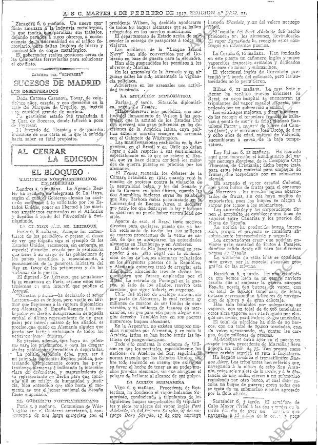ABC MADRID 06-02-1917 página 21