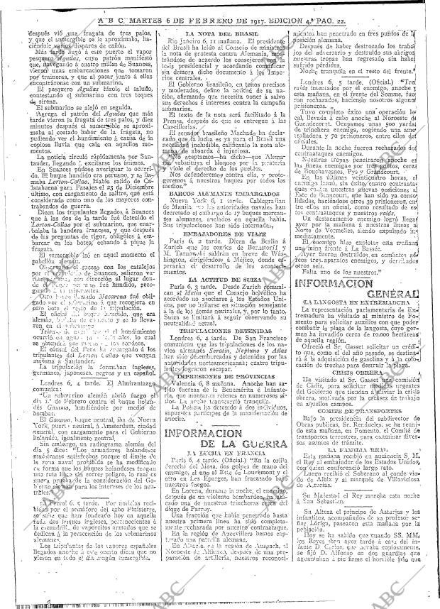 ABC MADRID 06-02-1917 página 22