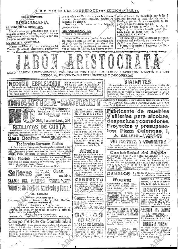 ABC MADRID 06-02-1917 página 25