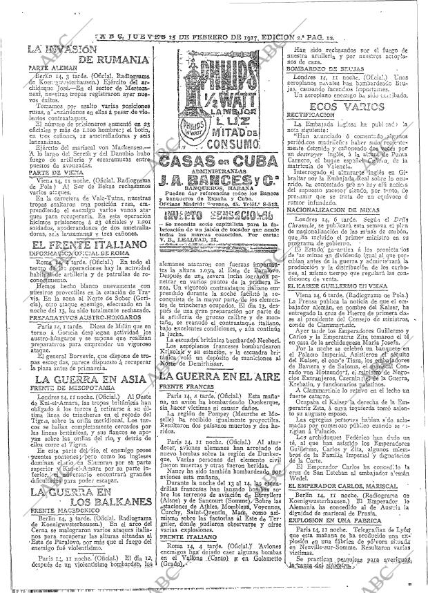 ABC MADRID 15-02-1917 página 12