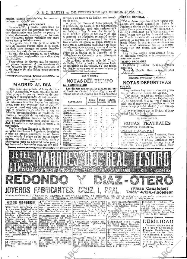 ABC MADRID 20-02-1917 página 17