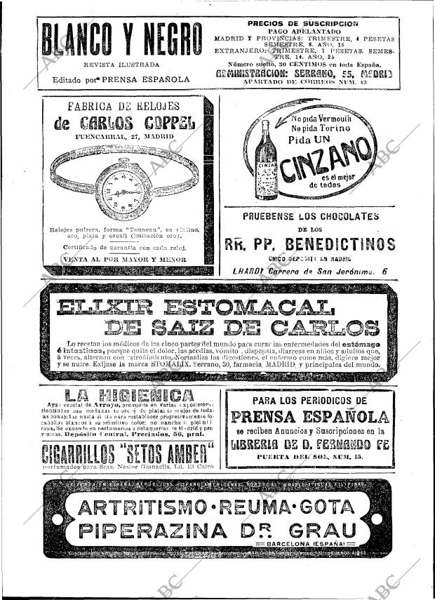 BLANCO Y NEGRO MADRID 25-02-1917 página 2
