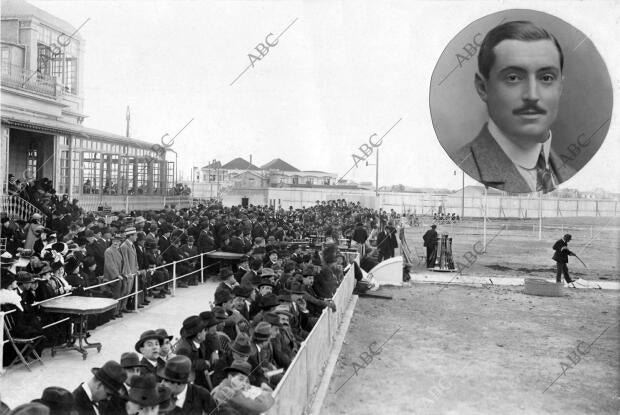 Vista de la terraza de la real sociedad durante la tirada en que se Disputó La...